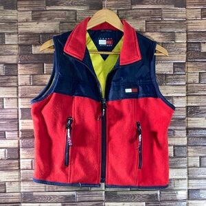 Vintage Women’s Small/Medium Tommy Hilfiger 90’s Fleece Color Block Vest EUC